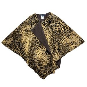 LKNW Jones New York Signature leopard Print Cape